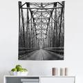 Black and White Tapestry Road Through Bridge Tunnel Urban City and Modern Architecture Image Fabric Wall Hanging Decor for Bedroom Living Room Dorm 5 Sizes Black White Grey by Ambesonne