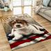 Rectangle Area Rug For Living Room Bedroom Jack Russell Terrier Dog Rug American We The People NTB215Rv2 - 4x6 ft.