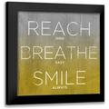 Sundance Studio 15x15 Black Modern Framed Museum Art Print Titled - Reach Breathe Smile