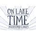 Medford Lakes New Jersey On Lake Time (Blue Sunburst) (36x54 Giclee Gallery Art Print Vivid Textured Wall Decor)