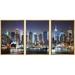 wall26 Framed Canvas Print Wall Art Set Vibrant NYC Manhattan Skyline at Night Nature Wilderness Photography Realism Rustic Scenic Travel Ultra for Living Room Bedroom Office - 16 x24 x3 Natural