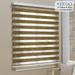 Keego Dual-Layer Roller Blinds Zebra Shades with Box 70% Light Blocking Privacy Color and Size Customizable Brown 57 w x 52 h