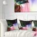 Designart Colorful Niagara Falls Panorama - Abstract Throw Pillow - 18x18