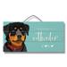 CounterArt Happiness Is a Rottweiler Slatted Pallet Wood Sign 12 by 6