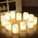 Battery Operated Candle 12Pcs LED Tea Lights Flameless Votive Candle Small Electric Fake Tea Candle for Wedding Table Decor Gift