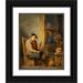 David Teniers The Younger 12x14 Black Ornate Wood Framed Double Matted Museum Art Print Titled: The Empty Mug (1668)