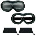 Bikershades Fit-over RX Glasses Smoke & Clear Goggles Prescription for Motorcycle Riding