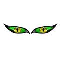 Carevas 2PCS Car Stickers Evil Eye Zombie Style Sunproof Waterproof Decal for Rearview Mirror 5*2in