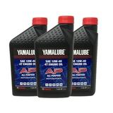 Yamaha Genuine OEM SAE 10W-40 4T Engine Oil LUB-10W40-AP-12 - 3 Pack