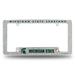 Rico Industries Michigan State College 12 x 6 Chrome All Over Automotive Bling License Plate Frame Design for Car/Truck/SUV