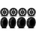 Fuel Maverick Black 14 Wheels 27 Swamp Lite Tires Sportsman 550 850 1000