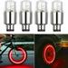 PENGXIANG 4x RGB LED Tire Tyre Air Valve Stem Cap Decor Flashing Light Car Bike Wheel Lamp for Car Bike Bicycle-Red