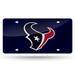 Houston Football Texans Mirror Look Laser License Plate