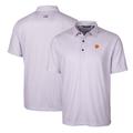 Men's Cutter & Buck Purple Clemson Tigers Big Tall Pike Double Dot Print Stretch Polo