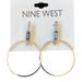 Nine West Jewelry | Nine West Silver-Tone Dangling Circles Earrings Sparkly Rhinestones New On Card | Color: Silver | Size: Os