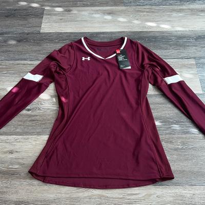 Under Armour Tops | Burgundy Under Armour Volleyball Shirt | Color: Red | Size: S