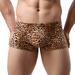 Dadaria Mens Underwear Men New Leopard-Print Low-Waist Sweat-Absorbing Flat-Angle Underwear Yellow M Men