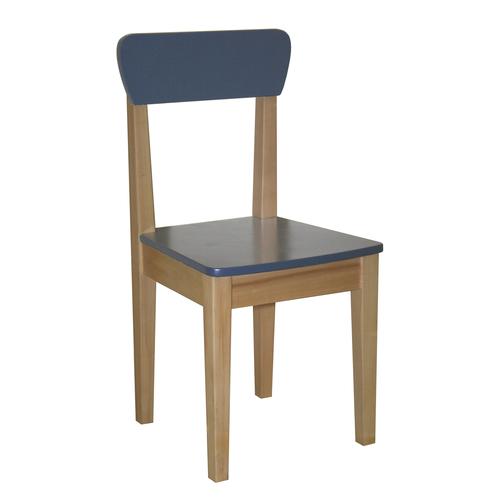 „Stuhl ROBA „“Natur/Blau““ Stühle Gr. B/H/T: 29 cm x 59 cm x 30 cm, beige (natur, blau) Kinder Kinderstühle, Kinderhocker und Kinderbänke für“