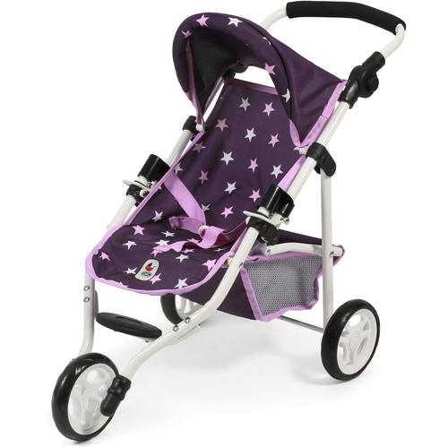 "Puppenbuggy CHIC2000 ""Jogging-Buggy Lola, Stars Lila"" Puppenwagen lila (stars lila) Kinder Altersempfehlung Puppenwagen mit klappbarem Verdeck"