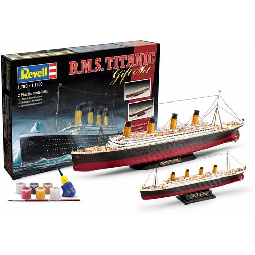 Revell Modellbausatz Geschenkset Titanic, (Set), 1:700 · 1:1200, Made in Europe schwarz Kinder Autos, Eisenbahn Modellbau