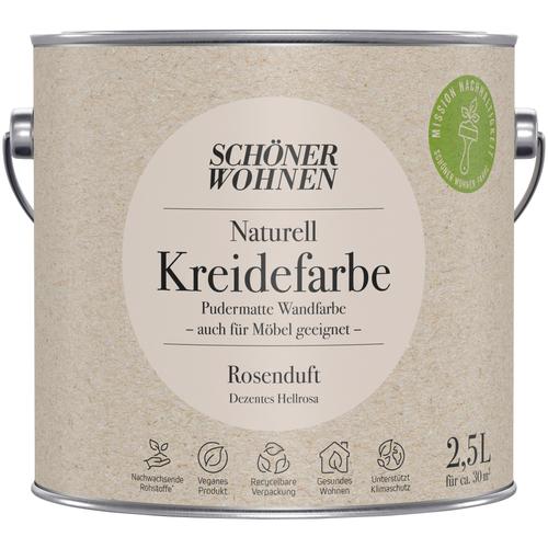 „SCHÖNER WOHNEN-FARBE Wand- und Deckenfarbe „“Naturell Kreidefarbe““ Farben 2,5 Liter, pudermatt, auch für Möbel geeignet, German Brand Award 2023 Gr. 2,5 l 2500 ml, rosa (rosenduft) Wandfarbe bunt“