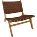 Kenneth Strap Chair - Dark Brown Suede - Padma's Plantation KEN01-DBS