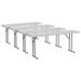 Flash Furniture Noah 6-Foot Folding Training & Event Tables Plastic/Resin/Metal in Gray | 29 H x 72 W x 15 D in | Wayfair 4-DAD-YCZ-180-GW-GG