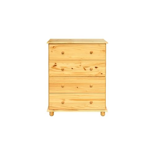 SIT Möbel Kommode | 4 Schubladen | Kiefer-Holz massiv | B 80 x T 43 x H 102 cm | natur | 19000-63 | Serie KOMMODE