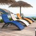 Muse & Lounge Co. Islander Outdoor Chaise Lounge, Gray/White Cream, Wicker in Brown | 37.8 H x 63.8 W x 35.2 D in | Wayfair ML1LA04-0202