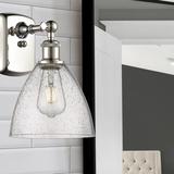 Beachcrest Home™ Shauna Glass 7.5" 1 Light 8" Sconce. Glass/Metal in Gray | 11.25 H x 8 W x 8.13 D in | Wayfair E22B3B94A09D4230961767FB3CE0681F