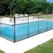 Pabin Inc Outdoor Pool Fence w/ Removable Mesh Barrier, For Inground Pools, Garden & Patio Mesh & Nylon in Black | 48 H x 144 W x 1 D in | Wayfair