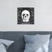 Oliver Gal Nightlover Skull - Canvas Wall Art for Living Room Canvas in Black/White | 12 H x 12 W x 1.5 D in | Wayfair 14770_12x12_CANV_XHD