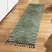 Green 31 x 0.16 in Area Rug - Steelside™ Justice Geometric Handmade Flatweave Cotton Muddy Area Rug Cotton | 31 W x 0.16 D in | Wayfair