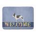 East Urban Home French Bulldog Welcome Bath Mat Memory Foam in Gray | 27 H x 19 W x 1 D in | Wayfair C293D57A868A4499B221B34ADD8114BA