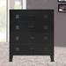 East Urban Home Chest of Drawers Dresser for Bedroom Sideboard Storage Cabinet Metal in Black | 36.61 H x 30.71 W x 15.75 D in | Wayfair