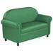 Factory Direct Partners Little Lux Club Polyurethane, Leather in Green | 24 H x 39 W x 18 D in | Wayfair 10493-GN