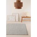 Teppich GREEN LOOOP "Toulouse", grau, B:130cm H:10mm L:190cm, Wolle, Jute, Teppiche, Naturfaser Teppich aus 50% Wolle 50% Jute, Wohnzimmer