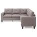 Gray Sectional - Glory Furniture 82" Wide Velvet Symmetrical Corner Sectional Velvet | 35 H x 82 W x 32 D in | Wayfair G579B-SC
