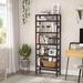 Rebrilliant Hye 63.8" H x 23.6" W Solid Wood Etagere Bookcase Wood in Brown | 63.8 H x 23.6 W x 10.2 D in | Wayfair