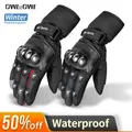 Gants de moto imperméables pour homme équipement de protection écran tactile garder au chaud