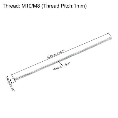 Microphone Gooseneck, M10/M8 Thread Metal Universal Hose Flexible Arm