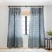 1-piece Sheer Convescote Blue Made-to-Order Curtain Panel