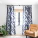 1-piece Blackout Blue Delicate Flowers Made-to-Order Curtain Panel