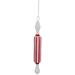 7.25" Red Striped Rolling Pin Glass Christmas Ornament