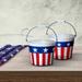 Metal Stars & Stripes Handle Bucket 9-11" Set of 2 - 11"