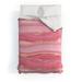 Utart Blush Pink And Gold Marble Stripes Made To Order Full Comforter