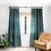 1-piece Blackout Farmhouse Diamonds Teal Made-to-Order Curtain Panel