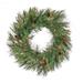 28" HGTV Home Collection Pre-Lit Black Tie Cedar Wreath - Green - Green