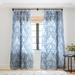 1-piece Sheer Delancy Cornflower Blue Made-to-Order Curtain Panel