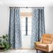 1-piece Blackout Erinn Floral Chambray Made-to-Order Curtain Panel